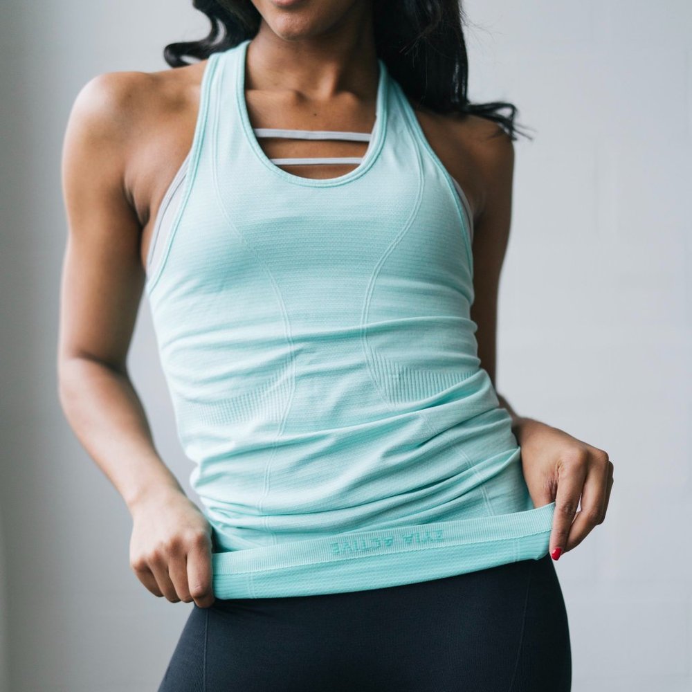 Zyia Turquoise Copper Charged Tank Size M